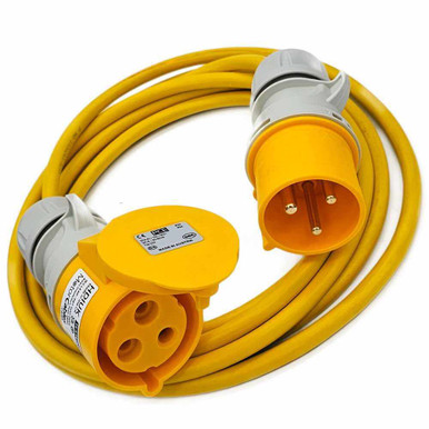 110 volt 32 amp Yellow 4mm2 Site Extension Lead