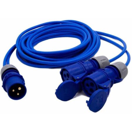 2-Way CEE Plug to Coupler Splitter Cable