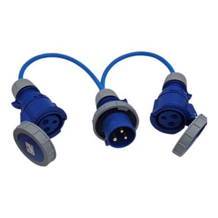 HDIUK 32A IP67 Plug to 2 × IP67 32A Sockets