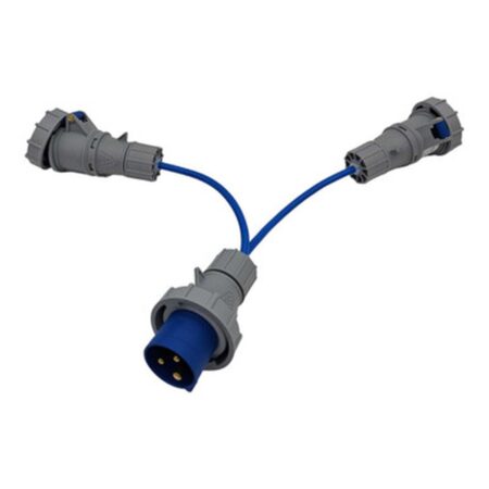 IP67 2-Way 230V 16A CEE Splitter, UK Made
