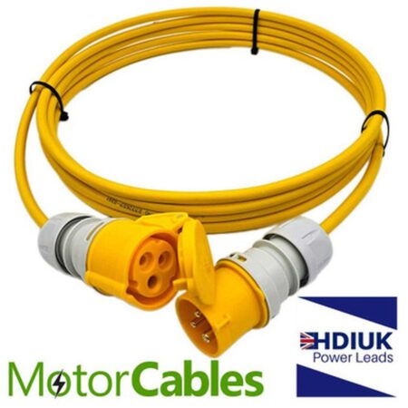 MC-Pro Heavy Duty 16A 110V CEE Extension Lead Plug to Coupler