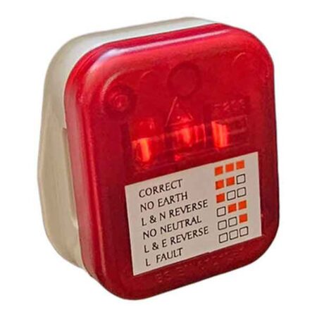 Mains Tester Plug – 230V UK Socket Wiring Checker with 3-Lamp Indicator
