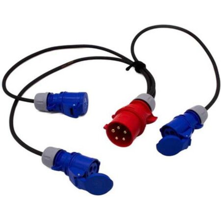 Spider-Fly 32 Amp 3-phase Plug to 16 Amp Sockets 3-way Splitter