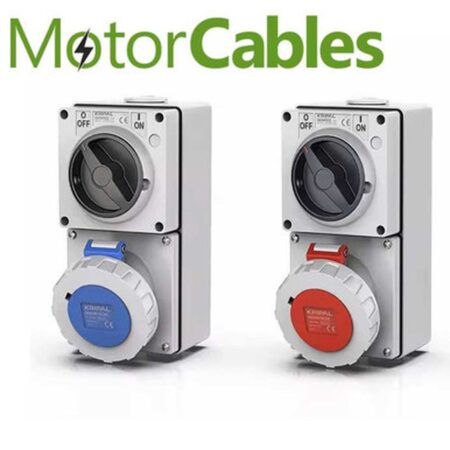 Switched IP67 CEE Wall Mounted Power Socket