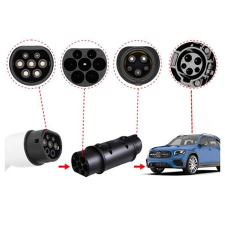 Type 2 to Type 1 In-line Eco-Charge Adapter. Converts a Type 2 Outlet to Charge a Type 1 EV