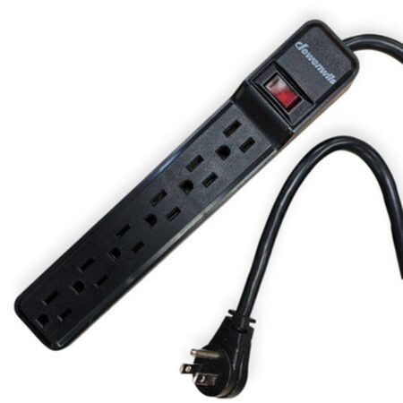 US 110V Nema-5 Power Strip 6-Gang Surge Protected