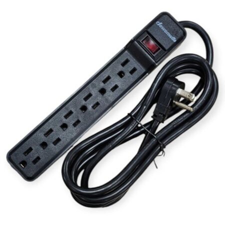 US 110V Nema-5 Power Strip 6-Gang Surge Protected