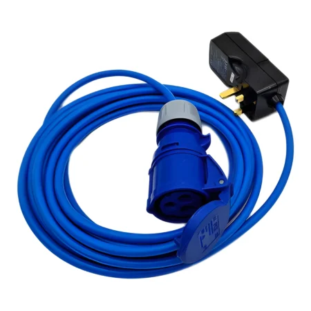 13 Amp RCD Protected Plug to 16 Amp CEE Coupler Lead