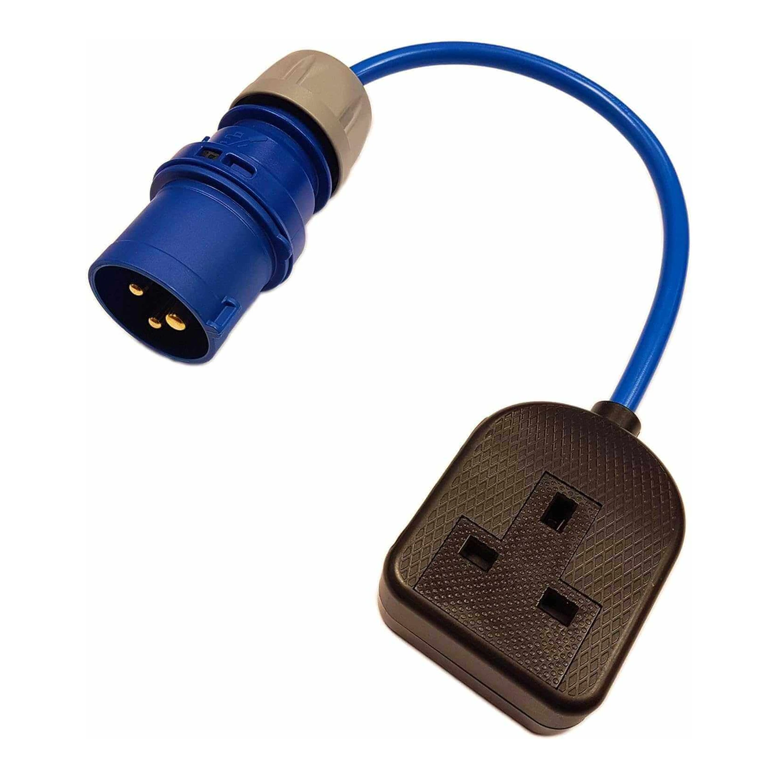 16A CEE Blue Plug to 13A UK 3-Pin Socket