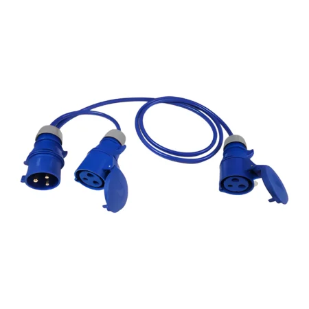230 Volt 32 Amp Power Hookup Cable with Source Passthrough Coupler