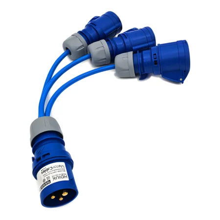 3-Way 16A CEE Splitter Power Dist Cable
