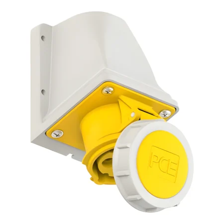 CEE- Wall Socket 16A 110V 2P+E IP67 Yellow
