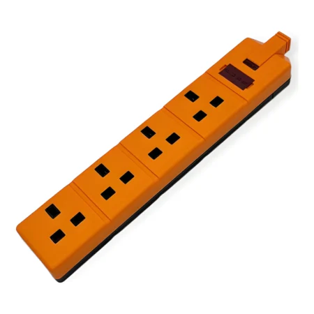 Four Socket Trailing Socket with Power Indicator 13A Fused