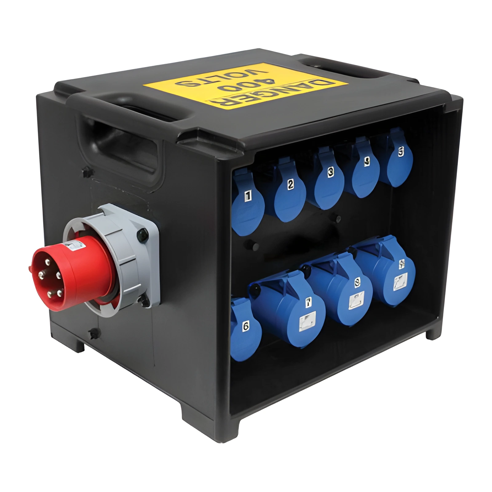 HDIUK - Merz A80 63A 3-phase to 230 Volt Professional Distribution Console 6 x 16A 3 x 32A RCBO