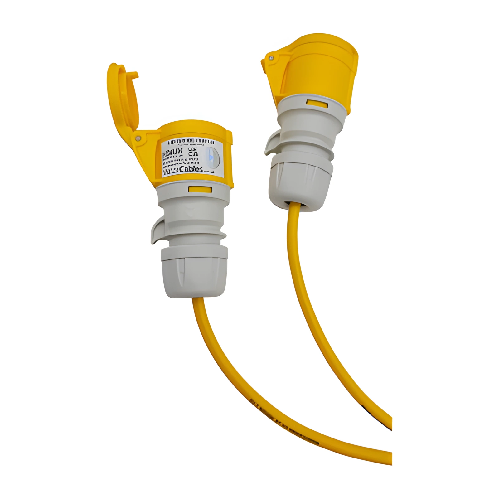 HDIUK 110V 16A Site Power Splitter, 16A Yellow CEE Plug to 2 x 16A CEE Sockets