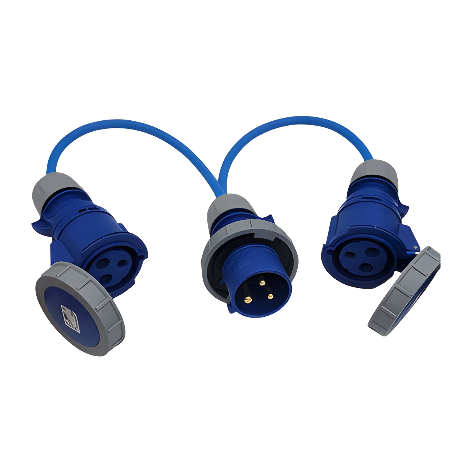 HDIUK 32A IP67 Plug to 2 × IP67 32A Sockets