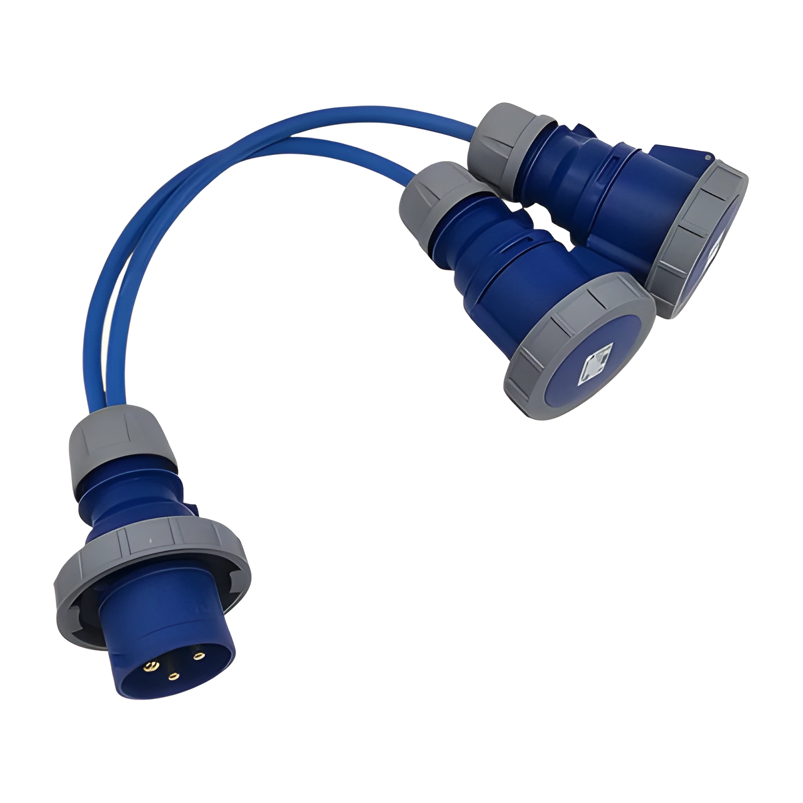 HDIUK 32A IP67 Plug to 2 × IP67 32A Sockets