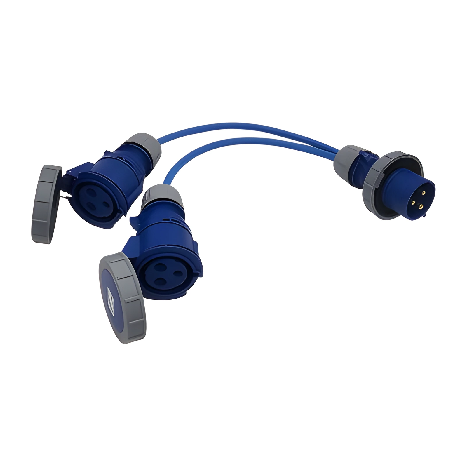 HDIUK 32A IP67 Plug to 2 × IP67 32A Sockets