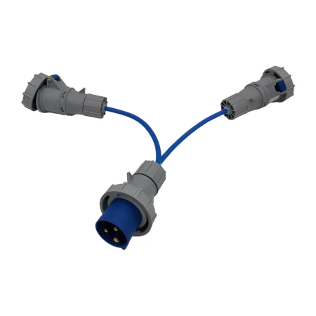 IP67 2-Way 230V 16A CEE Splitter, UK Made