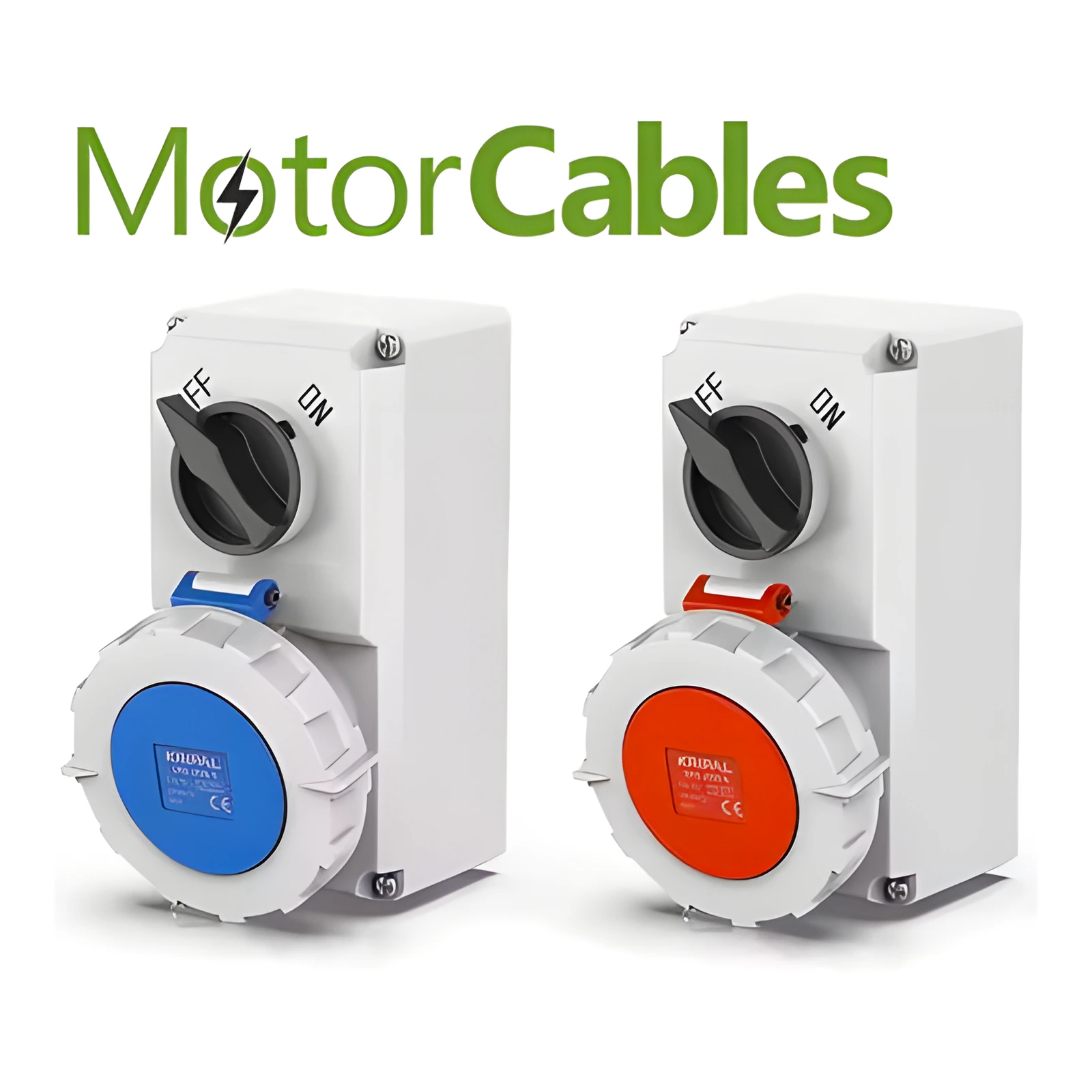 Locking Switched IP67 CEE Wall Mounted Power Socket
