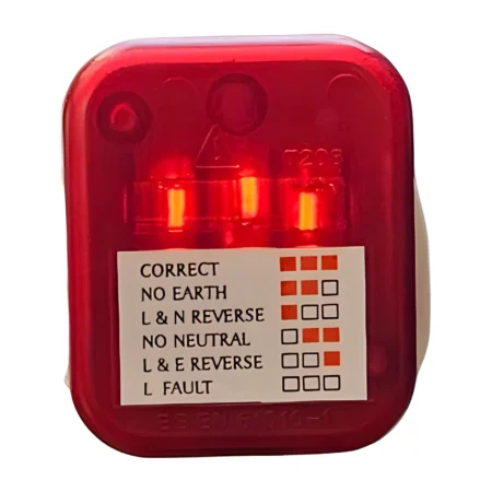 Mains Tester Plug – 230V UK Socket Wiring Checker with 3-Lamp Indicator