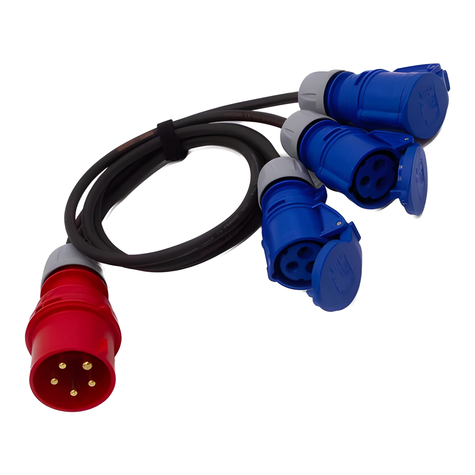 Spider-Fly 32 Amp 3-phase Plug to 16 Amp Sockets 3-way Splitter