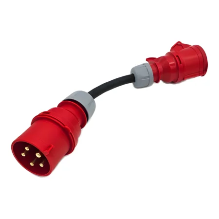 Three-Phase 5-Pin CEE 32 Amp Plug to 16 Amp Socket 4mm2 Titanex
