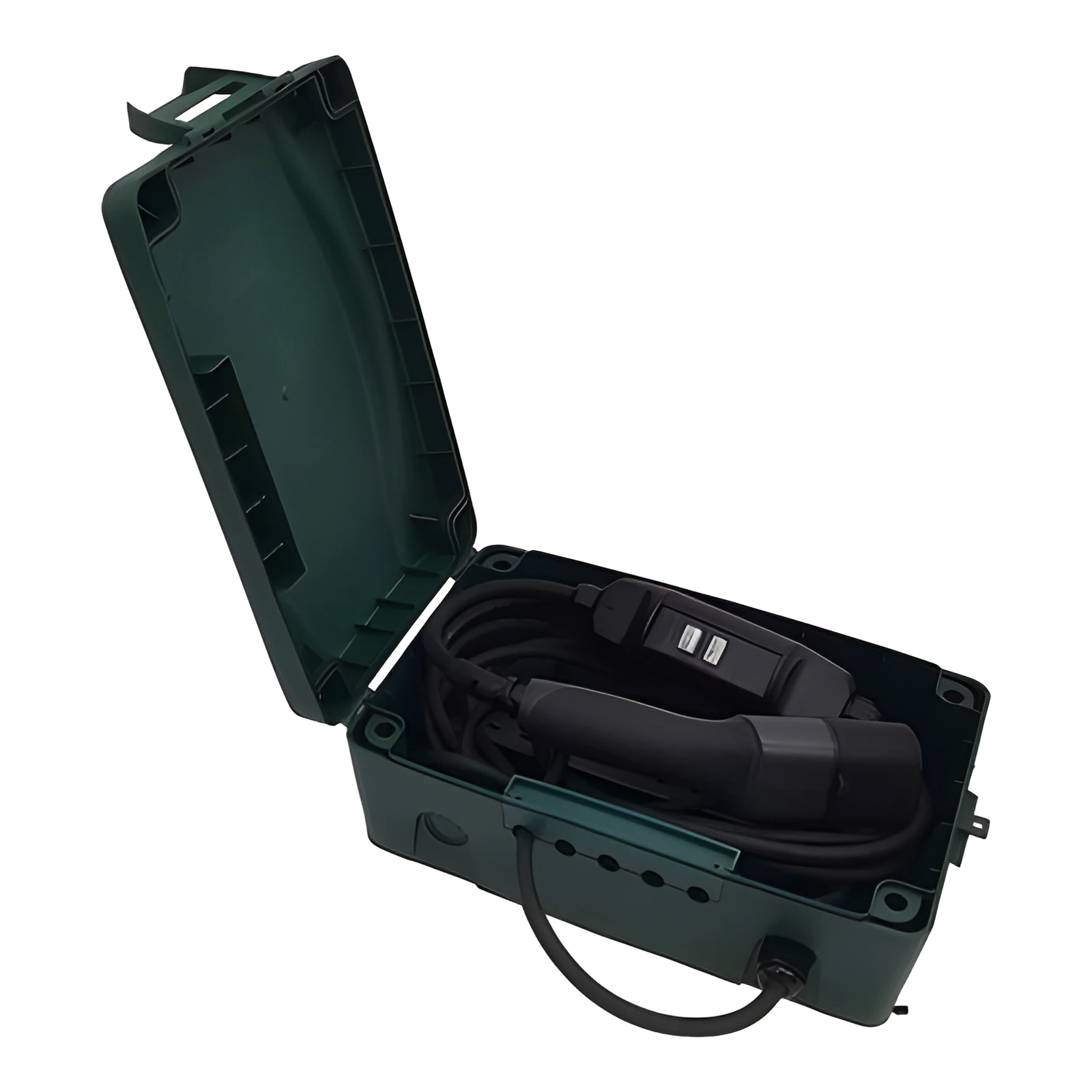 Type-2 EV Charger to Weatherproof 4-Gang Socket with RCD – Outdoor Power Supply for Christmas Lights & Garden Equipment