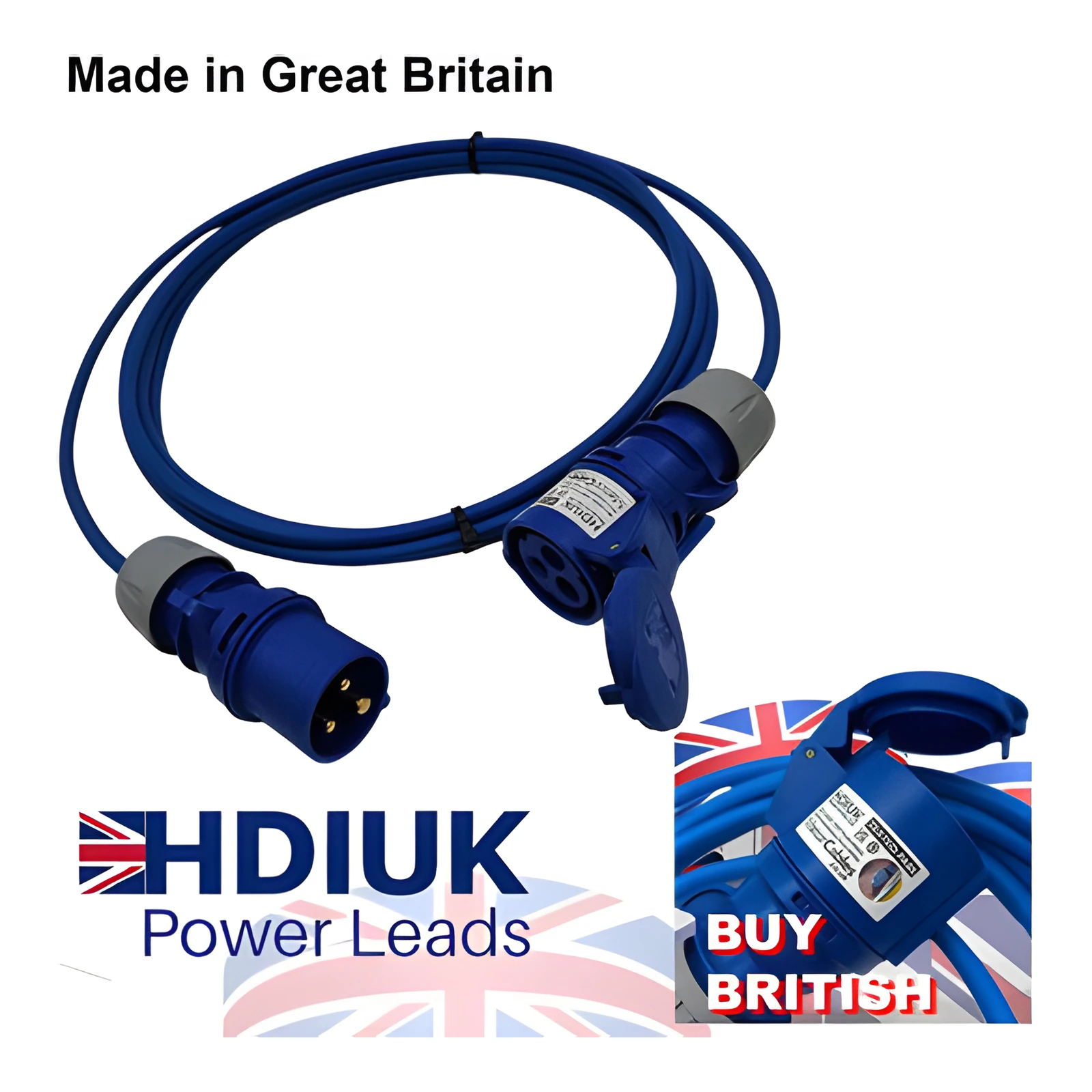 50M Ultra Heavy Duty IP44 16 Amp CEE Extension Lead with 4mm2 Cable