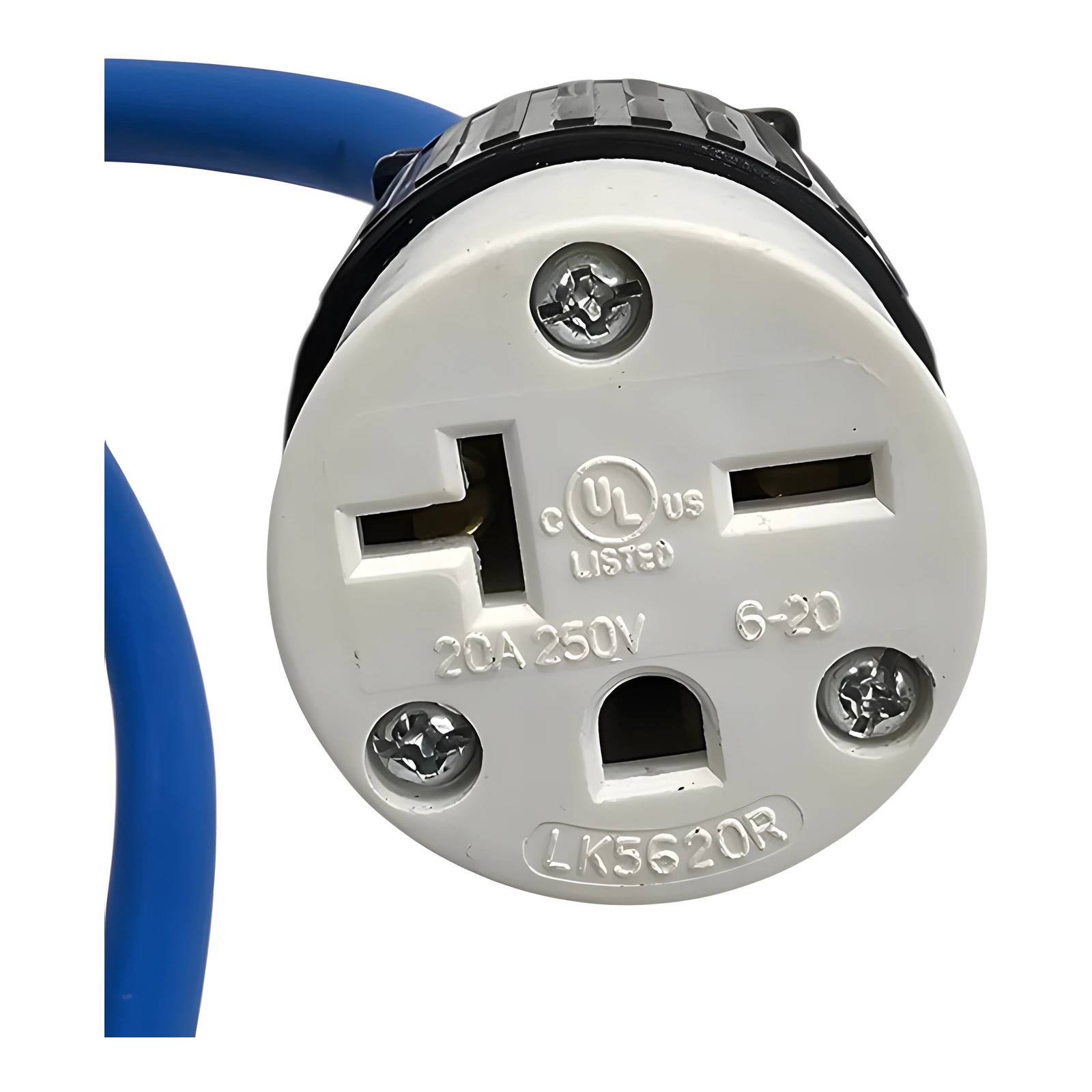 NEMA 6-20R socket face on adapter cable