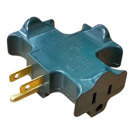 Green 3-way Nema 5-15 Socket Splitter