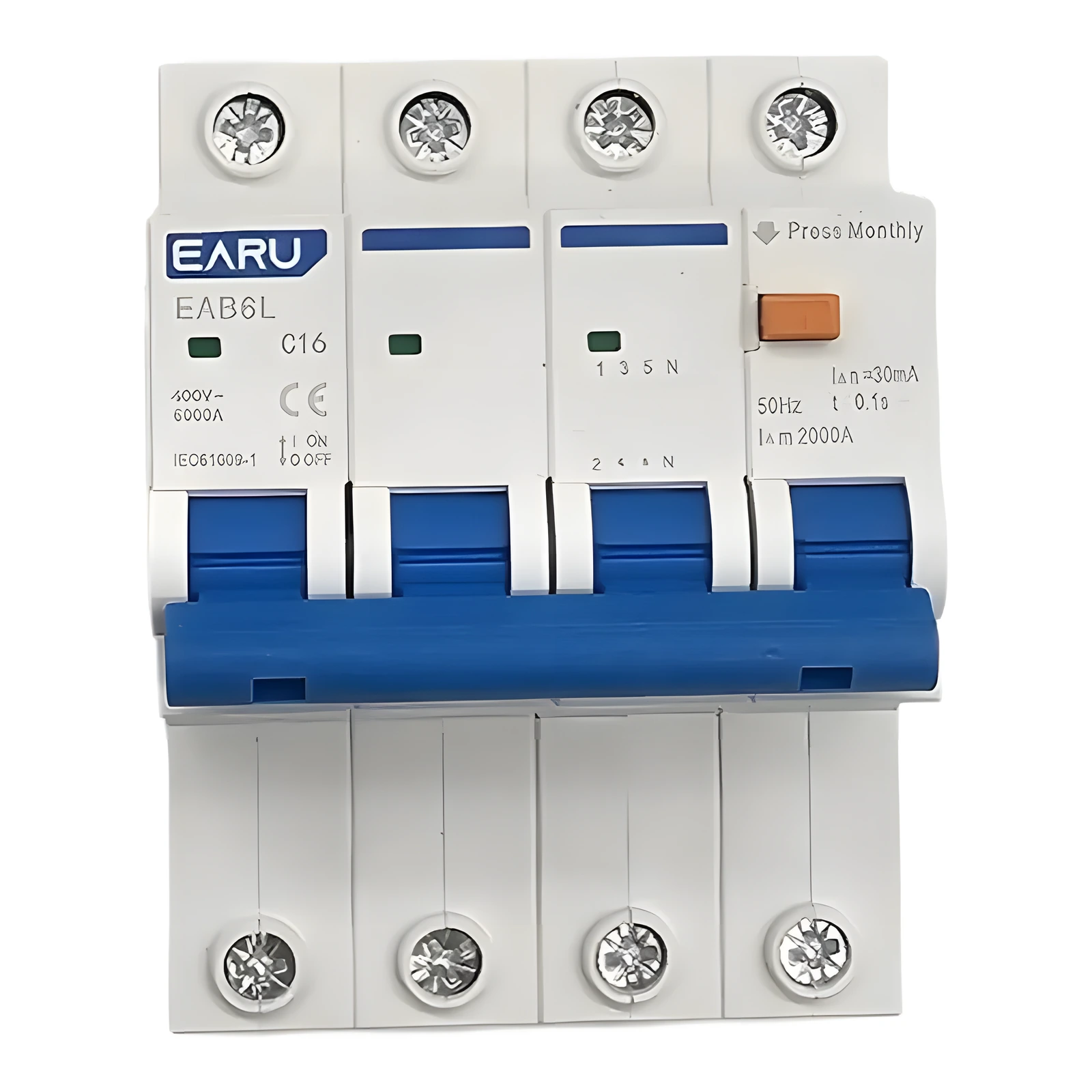 3-Phase RCBO 16A Breaker for Consumer unit