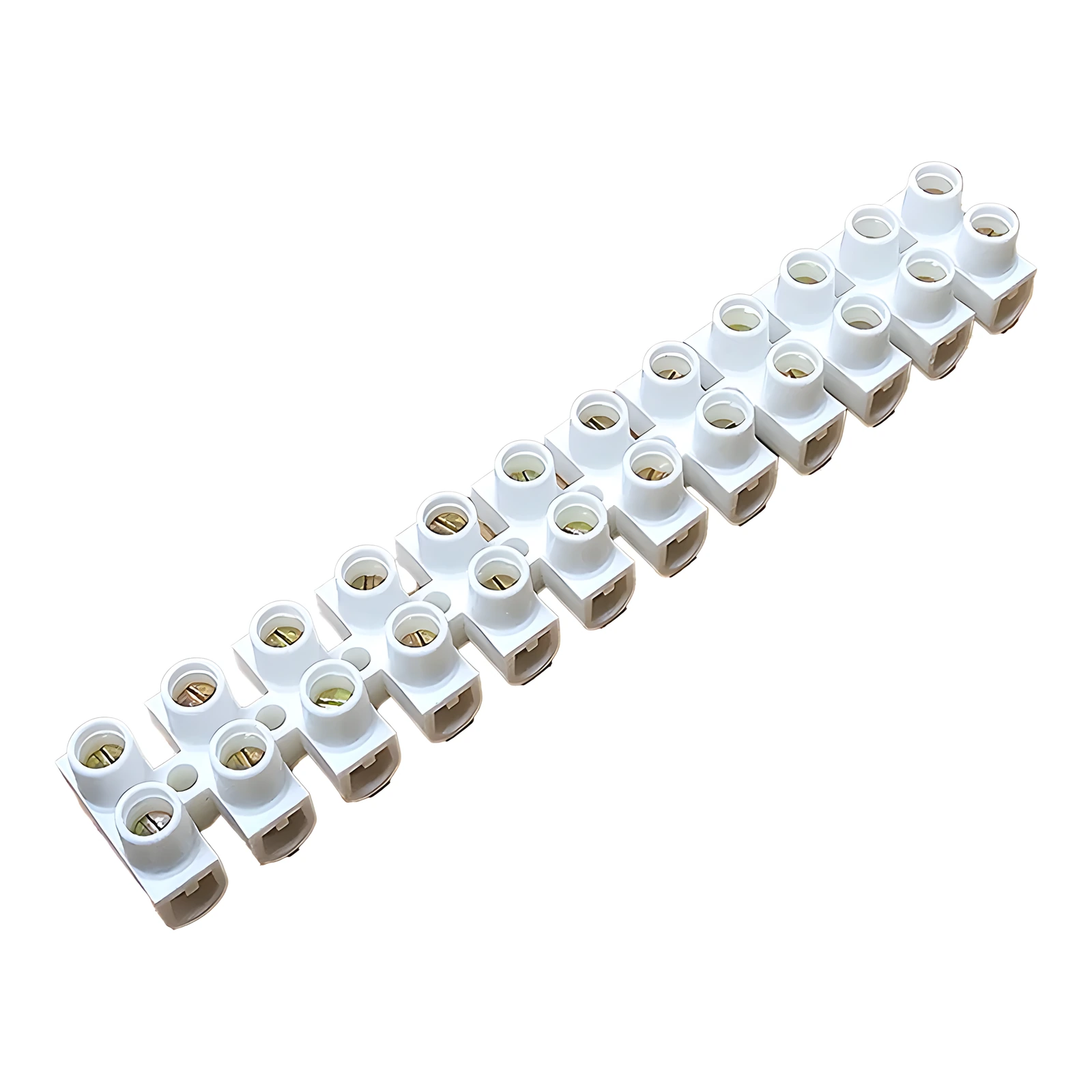 The 12 Screw Wire Connection Blocks Strip 16A 6mm2 Max provides secure and efficient connections for various electrical applications, ensuring reliable performance in both residential and commercial settings.