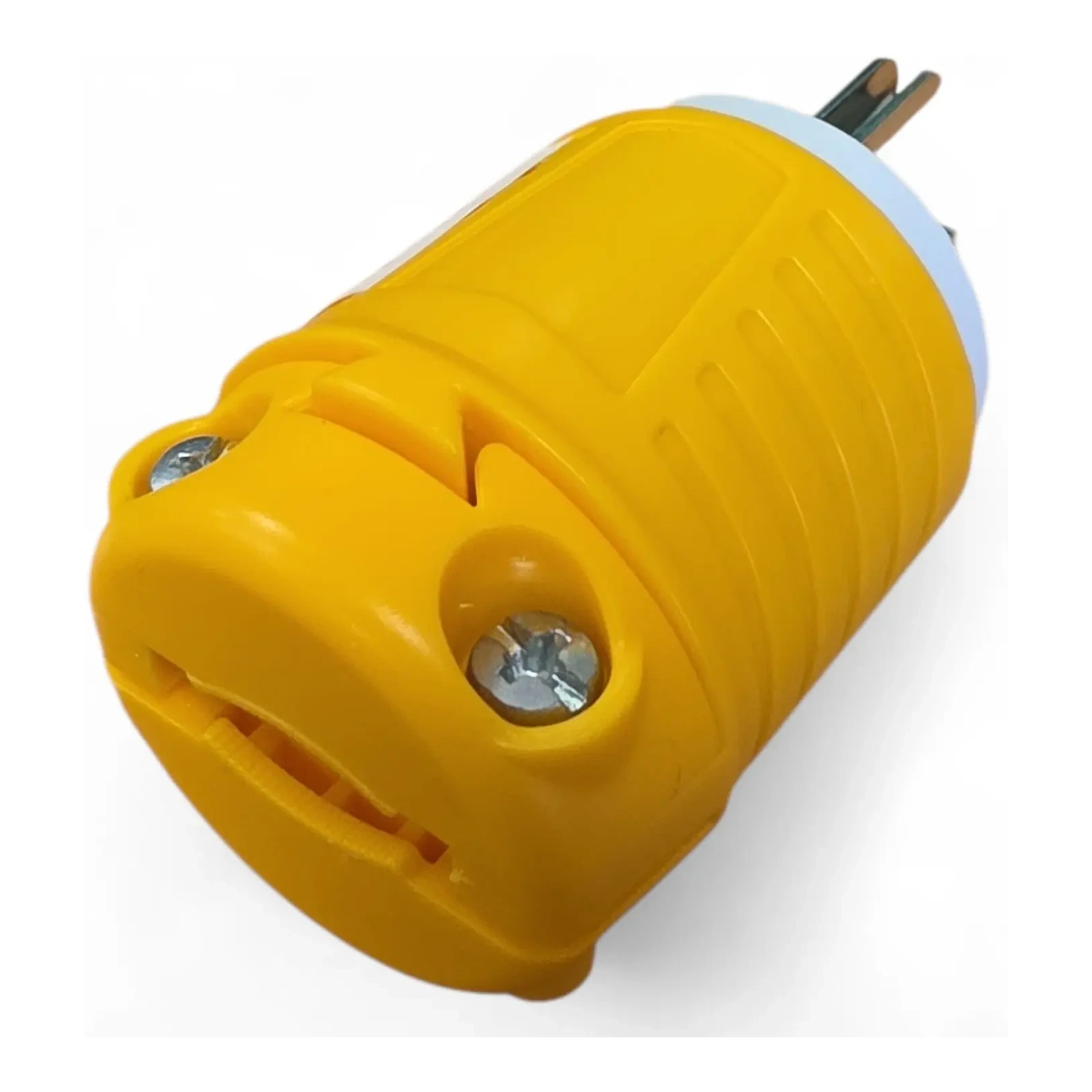 Yellow NEMA plug housing and grounding pin